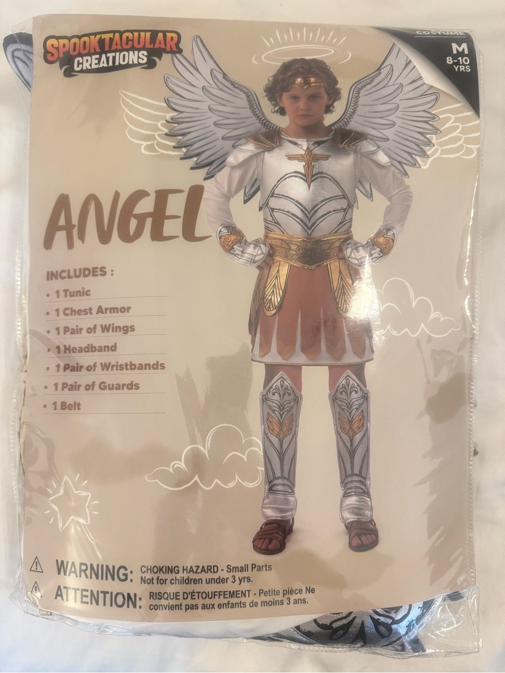 Spooktacular Creations Golden Archangel Costume, Kids M 8–10